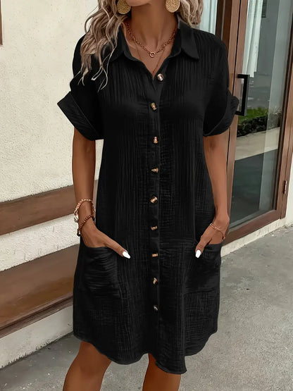 Alessia & Co™ | Vestido Suelto – Corte y Textura Suave de Alta Gama