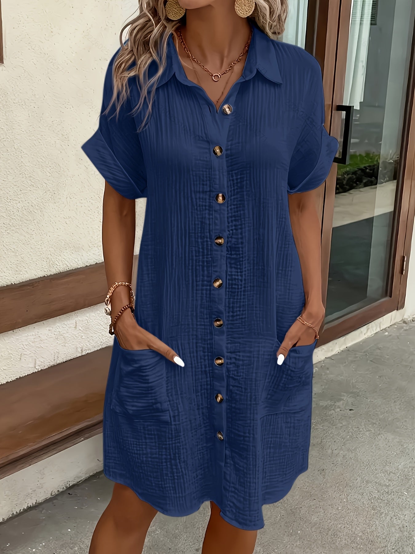 Alessia & Co™ | Vestido Suelto – Corte y Textura Suave de Alta Gama