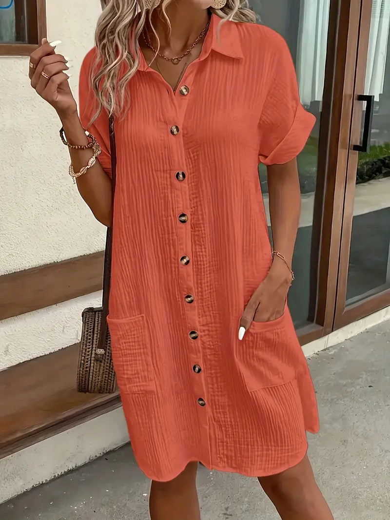 Alessia & Co™ | Vestido Suelto – Corte y Textura Suave de Alta Gama