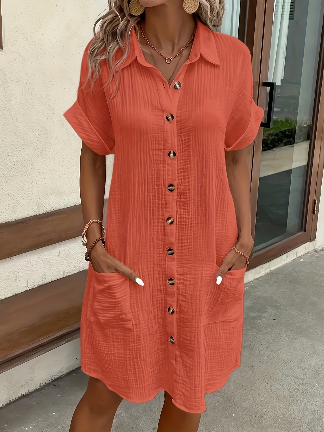 Alessia & Co™ | Vestido Suelto – Corte y Textura Suave de Alta Gama